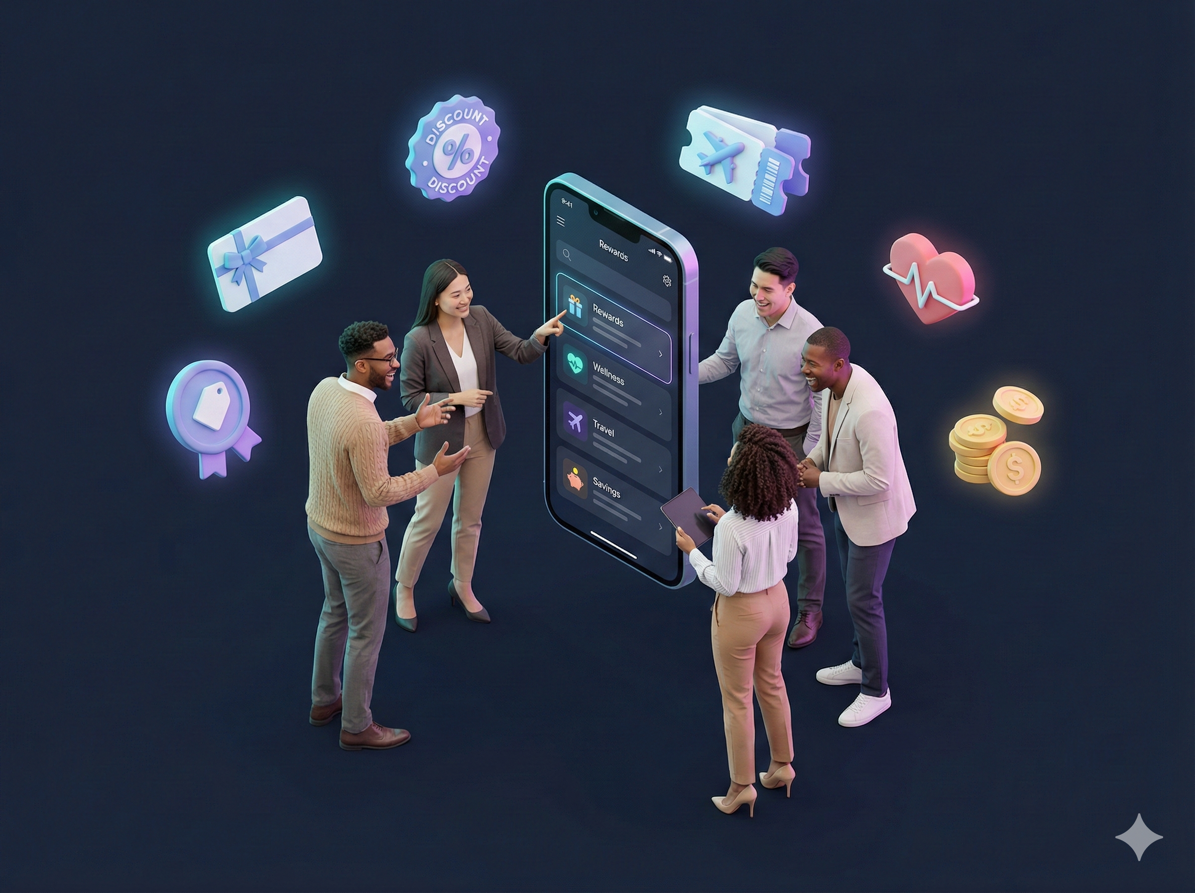 Empleados disfrutando de beneficios exclusivos